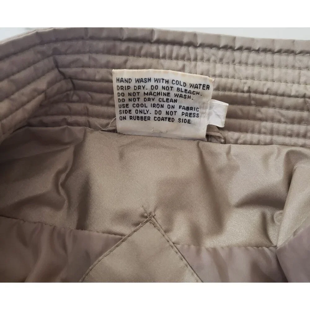 Vintage British Mist Womens Beige Trench Coat Size‎ 12 Belted Timeless Classic